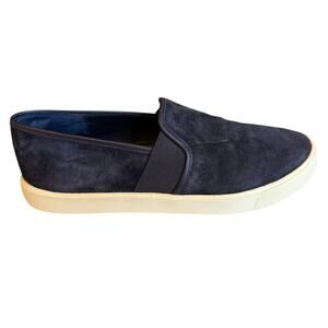 Vince Preston Slip On Suede Sneakers Comfort Shoes Navy Blue 7